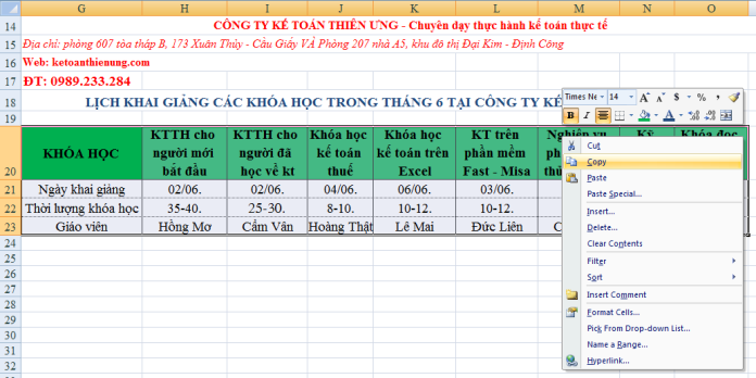 cách chuyển hàng thành cột trong Excel