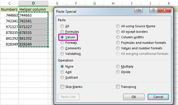 chuyển định dạng số sang text trong Excel