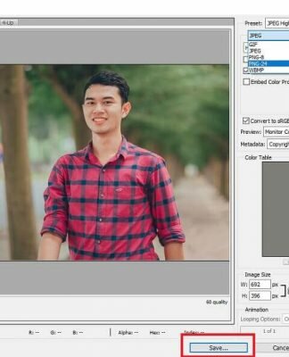 Cách xuất ảnh trong photoshop